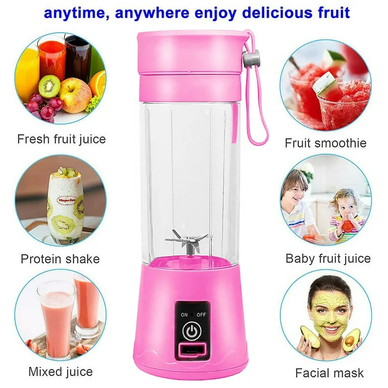 USB Rechargeable Juicer Blender 4 Blades Multi Functional USB Portabler Mixer