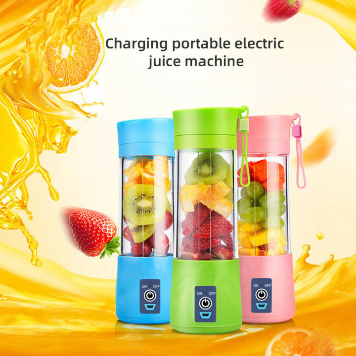 USB Rechargeable Juicer Blender 4 Blades Multi Functional USB Portabler Mixer