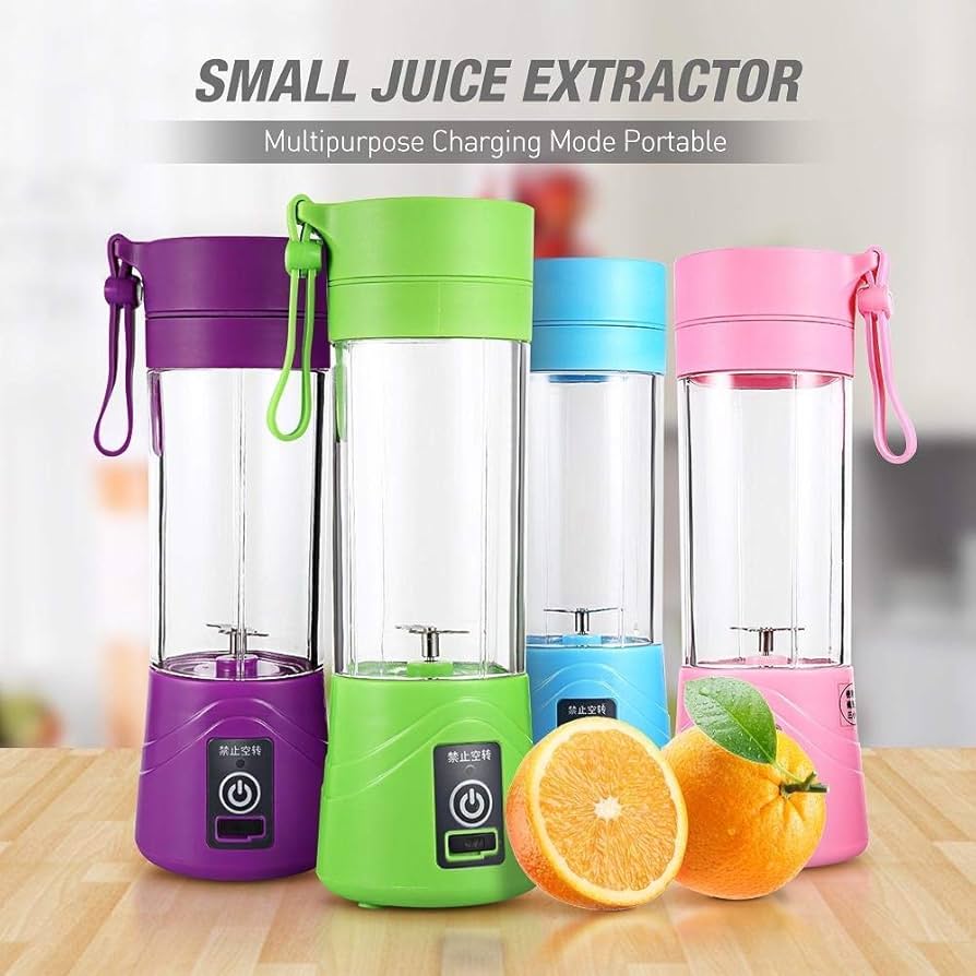 USB Rechargeable Juicer Blender 4 Blades Multi Functional USB Portabler Mixer